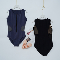 Offres Spéciales nouveau à la mode de haute qualité adulte femmes Nylon maille danse Ballet justaucorps avec fermeture éclair