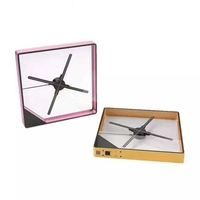 사용자 정의 45 56 65mm Led 홀로그램 3d 팬 디스플레이 광고 프로젝터 사각형 커버 및 케이스 방진 3D Led 팬 디스플레이