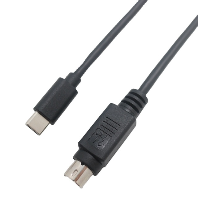 USB Type-C Mini Din 6PIN PS2 Audio Cable PVC Jacket Fast Charging Pure Copper Conductor for Musical Instruments Barcode Scanners