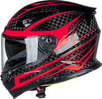 Casco de Motocicleta Integral VCOROS FA602 de Fibra de Carbono, Casco Deportivo con Visera, Homologado por DOT, Casco de Seguridad Unisex
