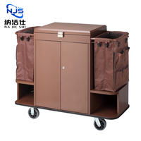Chariot de service hôtelier pour le nettoyage et le linge, chariot de chambre pour personnel hôtelier, équipement personnalisable en métal