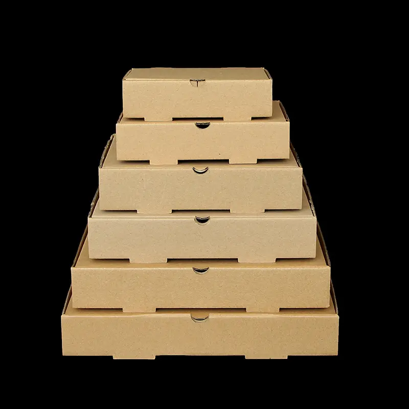 ZL-cajas de embalaje de alimentos desechables, embalaje de comida ecológico, Cartón corrugado para Pizza, venta al por mayor, barato