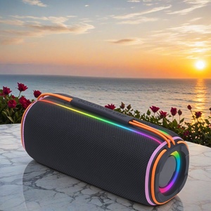 Enceinte portable Wesdar Bt 5.4 avec lumières RVB et basses puissantes, enceinte sans fil d'extérieur avec poignée, entrée USB/AUX, IPX5 - Product Image 6