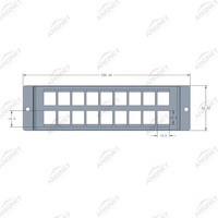 Panneau adaptateur modulaire multimédia personnalisable à 18 ports pour adaptateurs RJ45 SC/LC et coaxiaux