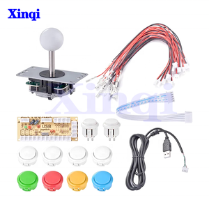 Không chậm trễ <span class=keywords><strong>Arcade</strong></span> <span class=keywords><strong>DIY</strong></span> Kit Bộ phần USB Encoder để PC Joystick 5pin Rocker + 10 cái trắng <span class=keywords><strong>Push</strong></span> Buttons ac783 - Product Image 1