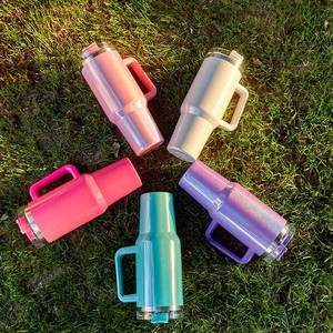 Gobelet isotherme de haute qualité de 40 oz, thermos plaqué or, tasse de luxe, gobelet thermos avec revêtement en poudre pour gravure au laser - Product Image 1