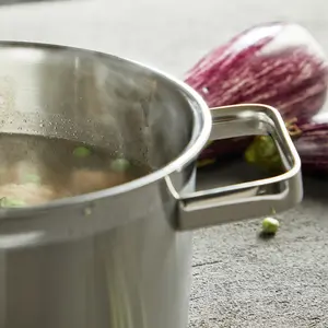 Zuppa di zuppa in acciaio inossidabile ad alta capacità e pentole con coperchio in acciaio