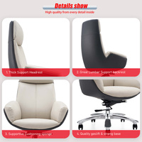 6736A – chaise de bureau pivotante en cuir pu, chaise de bureau en cuir pu, chaise de bureau de direction, chaise de bureau