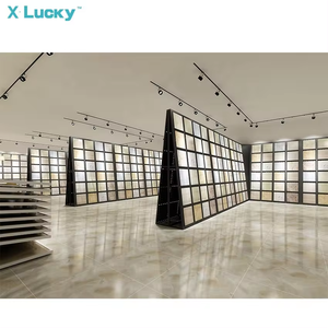 Nhà máy bán đá Kệ góc Kệ gốm gạch Mẫu hiển thị giá đá cẩm thạch giao diện điều khiển Bảng tường kệ giao diện điều khiển ánh sáng - Product Image 3