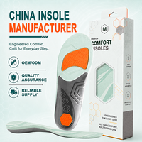 Semelles orthopédiques en PU pour pieds plats, fabriquées en Chine, avec soutien de la voûte plantaire confortable et fonction anti-affaissement, semelles complètes pour chaussures