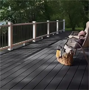 Bellissimo legno antigraffio per il progetto esterno facile da pulire e installare WPC 3D goffratura terrazza Decking