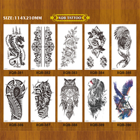 Autocollant de tatouage temporaire pour femmes et hommes, art corporel tendance, tatouage factice imperméable pour adultes