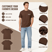 T-shirt en coton unisexe grande taille 300 g/m² respirant, doux et confortable, couleur unie, style streetwear décontracté pour l'été