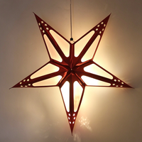Ornement suspendu étoile pentagramme en PVC découpé au laser 3D, décoration festive pour anniversaires, centres commerciaux et scènes de fête, vente en gros