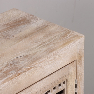 Contemporary Wooden Bedside <b>Table</b> with Drawer and Open Storage Bedroom Furniture for Modern Home Decoration - Product Image 2
