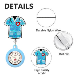 뜨거운 판매 Quicksand 병원 개폐식 간호사 회중시계, 교수형 시계 선물 - Product Image 2