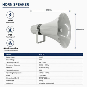 Altoparlante a tromba in lega di alluminio, supporto IP personalizzato per trasmissioni, impermeabile, per campus, parchi, stazioni, aeroporti - Product Image 4