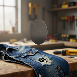 Patch Ilan 9,5x14cm Gris Mélangé Osc 2 pièces pour réparation de vêtements - Product Image 3