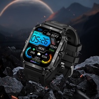 KT71 Montres multifonctionnelles d'affaires décontractées pour hommes Chronographe Cadrans 3D avec boussole et fonction de réponse aux appels Forme carrée