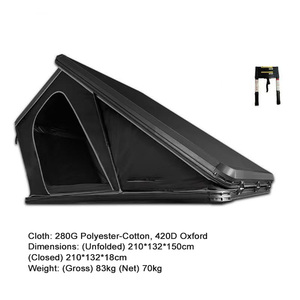 Prezzo di fabbrica Ultra-sottile peso leggero sul tetto tenda in alluminio campeggio auto tetto tenda rigida tetto tetto per auto - Product Image 4