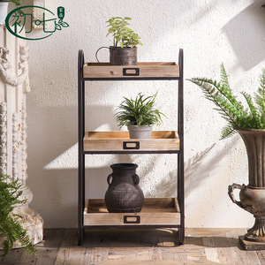 Modern Minimalist <b>Ladder</b> <b>Shelf</b> Black Wood Frame 3 Tier Storage Rack For Balcony <b>Garden</b> Living Room Eco Friendly - Product Image 4
