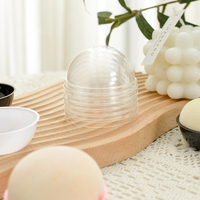Boîte d'emballage individuelle en plastique JL-228 229 Daifuku Mochi, boîte en PET de qualité alimentaire, forme de boule colorée, contenants pour pâtisseries et desserts