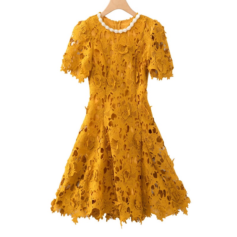 strapless open back dress Bailey Orange Eyelet Wrap Dress – Give Her Six main image 1