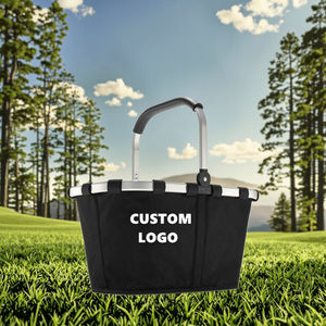 Fashionable Outdoor Collapsible Grocery Shopping <b>Bag</b> Foldable Reusable Travel Carry Tote <b>Picnic</b> Basket With Handles - Product Image 1