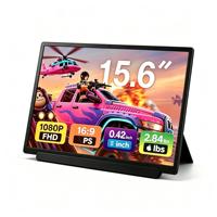 Moniteur portable de jeu M5 15,6 pouces 1080p IPS ultra-fin, extension d'écran pour ordinateur portable, Xbox, téléphone, diffusion d'écran de jeu