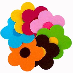 Various Color Irregular Bright Color Felt Coasters Custom Logo for <b>Coffee</b> Mug Mat <b>Table</b> Decoration - Product Image 1