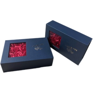 Tôi yêu bạn lá vàng và hộp maginet với in mờ Hộp quà tặng ngày lễ tình nhân hoa hồng - Product Image 6