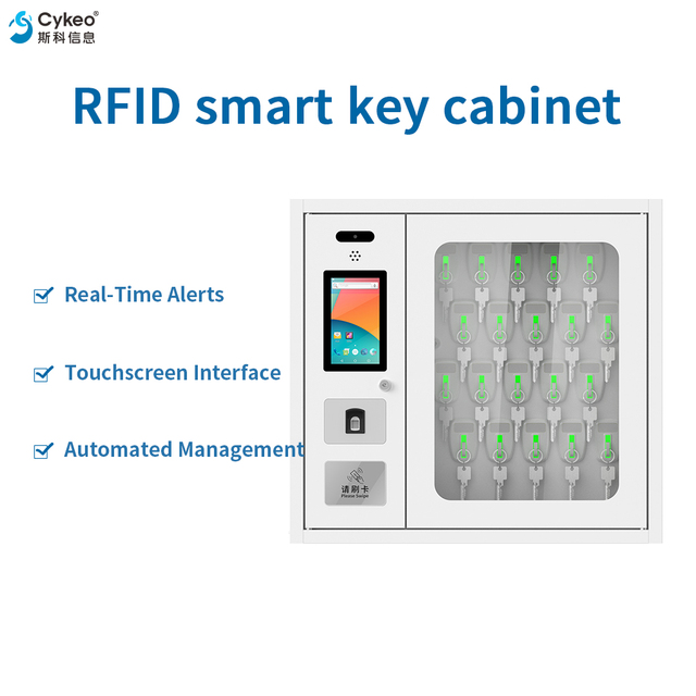 Smart RFID Key Cabinet Wall Mounted Key Management System for Automotive Dealership Hotel Office School Factory Secure Storage
