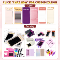 Nouvelles extensions de cils Cashmere Pesta Tray, couleur naturelle mate, faciles à éventail, 0.03-0.07mm, emballage personnalisé, véganes et sans cruauté animale