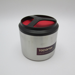 Stainless Steel Vacuum <b>Lunch</b> <b>Box</b> Double Layer Insulated Portable For Students Cylinder Shape With Plastic Lid - Product Image 2