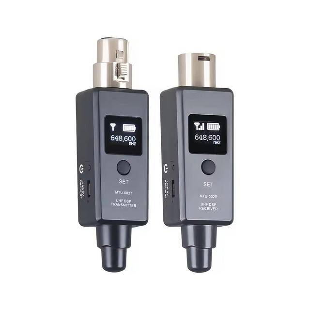 MTU-002R 2.4GHz Wireless XLR Microphone Transmitter Receiver Plug-in Microphone Adapter Wireless Microphone System