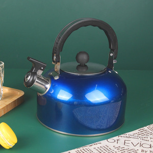 Bouilloire sifflante en acier inoxydable pour cuisinière, avec poignée ergonomique à prise froide - Product Image 3