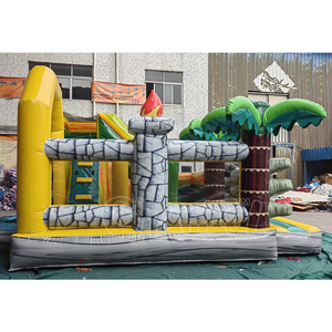 Château gonflable Jungle Crocodile avec toboggan, parcours d'obstacles gonflable, jeux de carnaval pour adultes et enfants - Product Image 3