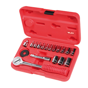 Set VALEX UTM2757 di 18 Chiavi a Bussola in Acciaio al Carbonio 17mm Grado Industriale Sistema Metrico in Scatola Supporto OEM Certificato GS - Product Image 1