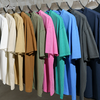 T-shirt pour homme en coton 100% de haute qualité, 260 g/m², lourd, vintage, surdimensionné, imprimé, personnalisable, écologique