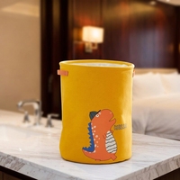 Panier à linge pliable avec cordon de serrage, design mignon de dessin animé, panier de rangement pour vêtements sales, organisateur de linge en EVA pour la chambre à coucher