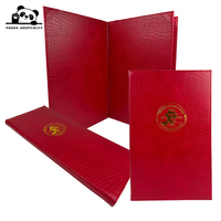 Couverture de menu en cuir de luxe à motif crocodile personnalisée, porte-menu haut de gamme pour restaurant, hôtel, bar, club