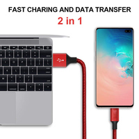 Cable USB C trenzado de nailon personalizable directo de fábrica Cable cargador USB tipo C de carga rápida 3A para Android 1m de longitud