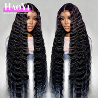 Perruque Lace Frontale HD 13x4 13x6 Water Wave, Perruques Lace Frontale 15A Vietnamiennes Deep Wave en Cheveux Humains Tressés pour Femmes Noires Sans Colle