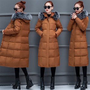 2020 hiver nouvelle version coréenne des vestes longues et moyennes à grand col en fourrure en coton épais pour femmes - Product Image 6