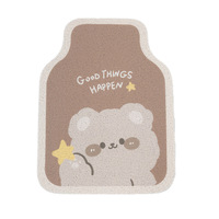 Tapis de voiture personnalisés pour femmes Accessoires auto Ours de dessin animé Tapis de sol Tapis de voiture intérieur universel Tapis de sol personnalisable