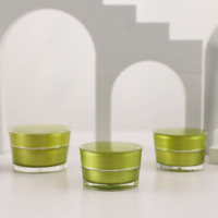 Vente en gros de pots cosmétiques en acrylique de luxe en forme de cône inversé de 15g, 30g, 50g, avec couvercle
