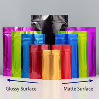 JIAHE Échantillon Gratuit Sachet Doypack Autoportant Noir Mat Blanc avec Fermeture Zip en Feuille d'Aluminium pour Aliments, Vente en Gros