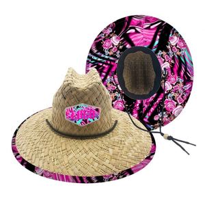 Sombrero Panamá de Paja con Estampado Digital de Moda 2019, Listo para Enviar, para Viajes al Aire Libre y Pesca - Product Image 1
