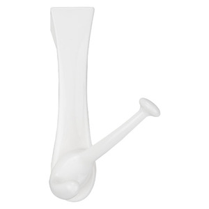 2 Pezzi <span class=keywords><strong>Appendiabiti</strong></span> Bianco in Plastica PP Ecologica a Doppia Testa con Gancio Multifunzionale da Appendere Sopra la Porta per Vestiti - Product Image 3