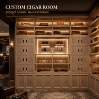 Humidor à lumière LED, armoire à cigares, grande cave à cigares, humidor de luxe pour hôtel, salon de cigares, club privé